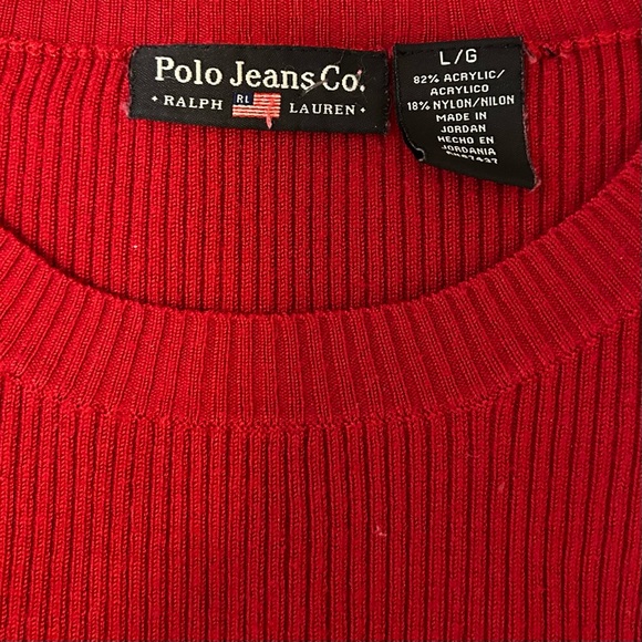 Ralph Lauren Polo Sweater Size Large Red - Picture 6 of 7